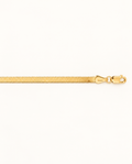 2.8mm Herringbone Chain Bracelet in 14K Yellow Gold view 5