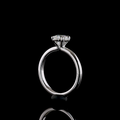 Round Solitaire Setting in 14K or 18K White Gold view 4