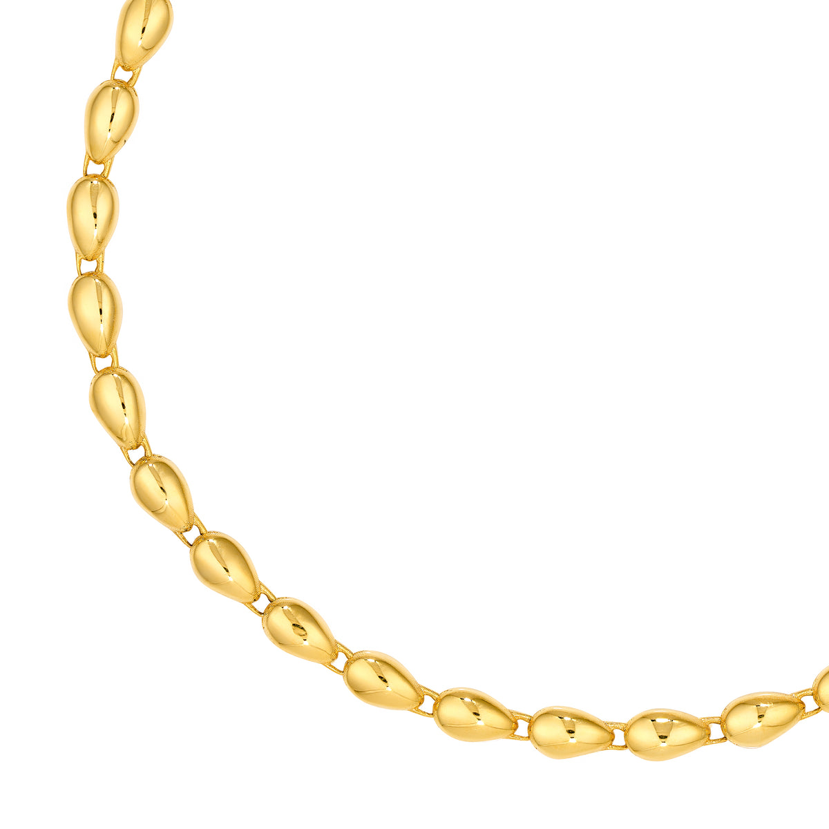 Mini Puffy Teardrop Bracelet in 14K Yellow Gold — view 2 — Laura Milman New York