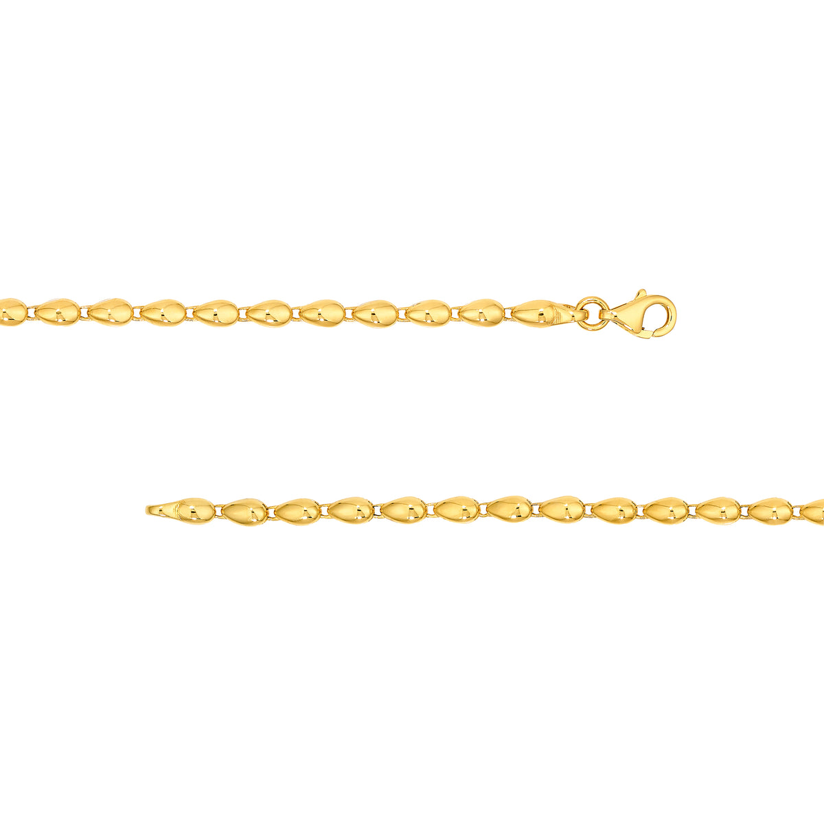 Mini Puffy Teardrop Bracelet in 14K Yellow Gold — view 3 — Laura Milman New York