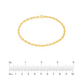 Mini Puffy Teardrop Bracelet in 14K Yellow Gold view 4