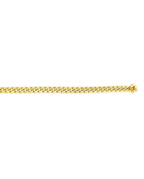 5mm Cuban Chain Bracelet in 14K Yellow Gold
