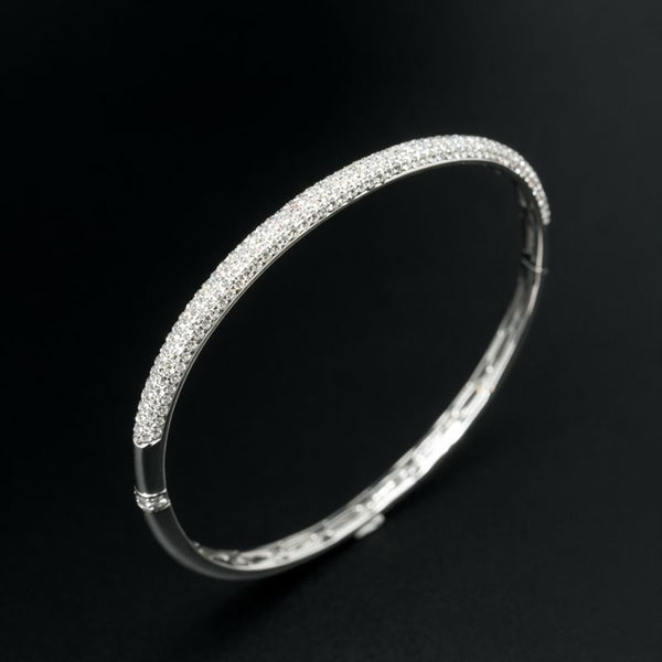 Diamond Pavé Bangle Bracelet - Laura Milman New York