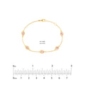Pear Pink Morganite Station Bracelet in Yellow Gold view 4