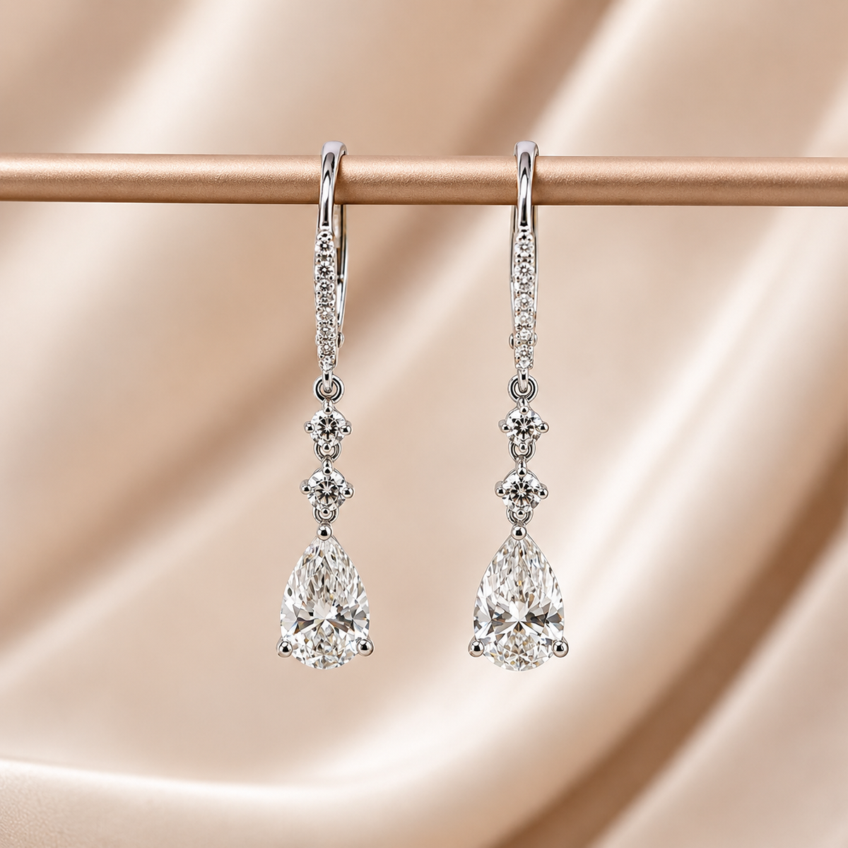 Diamond Pear Drop Earrings (Lab Grown) — Laura Milman New York