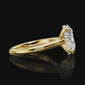 Hidden Halo Engagement Ring Setting in 18K Yellow Gold view 1