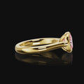 North-South Solitaire Bezel Ring Setting in 18K Yellow Gold view 1