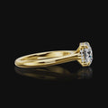 Hidden Halo Engagement Ring Setting in 14K Yellow Gold view 1