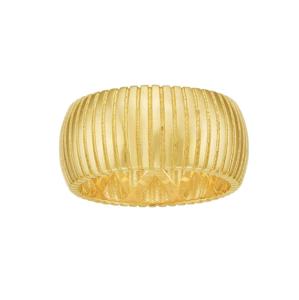 Thick Tubogas Ring in 14K Yellow Gold view 2