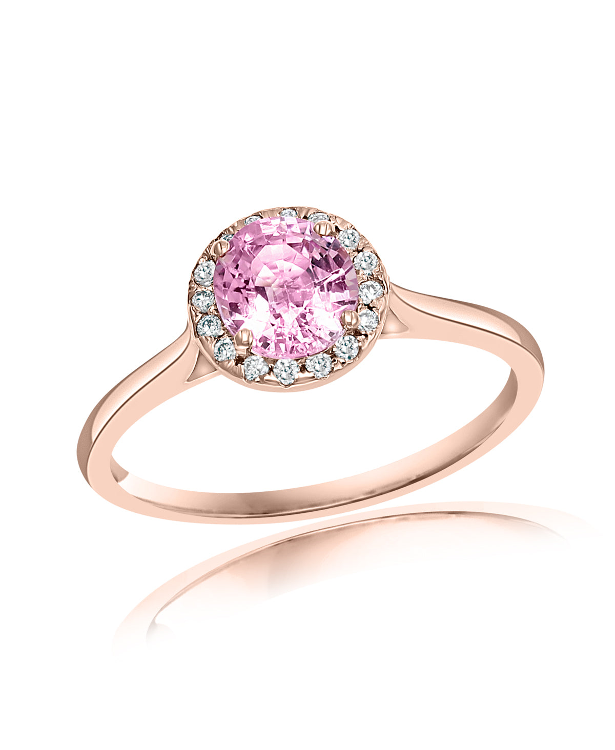 Pink Sapphire Halo Ring - Laura Milman New York