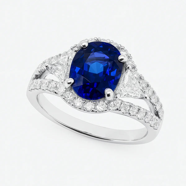 Sapphire Ring with Diamonds - Laura Milman New York