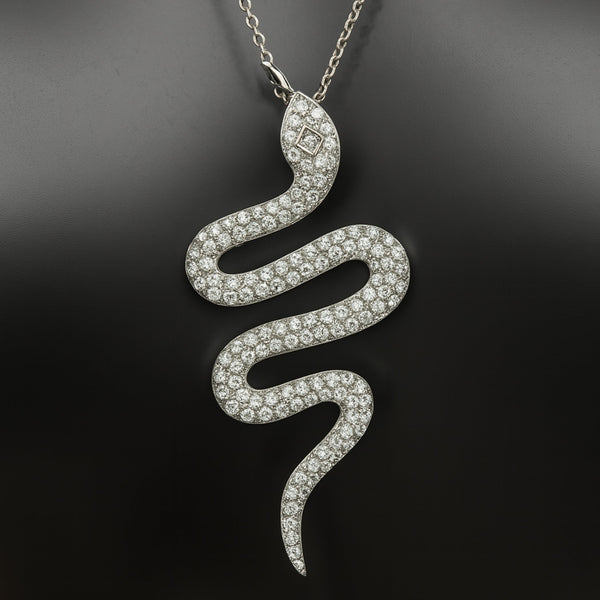 Diamond Snake Pendant - Laura Milman New York
