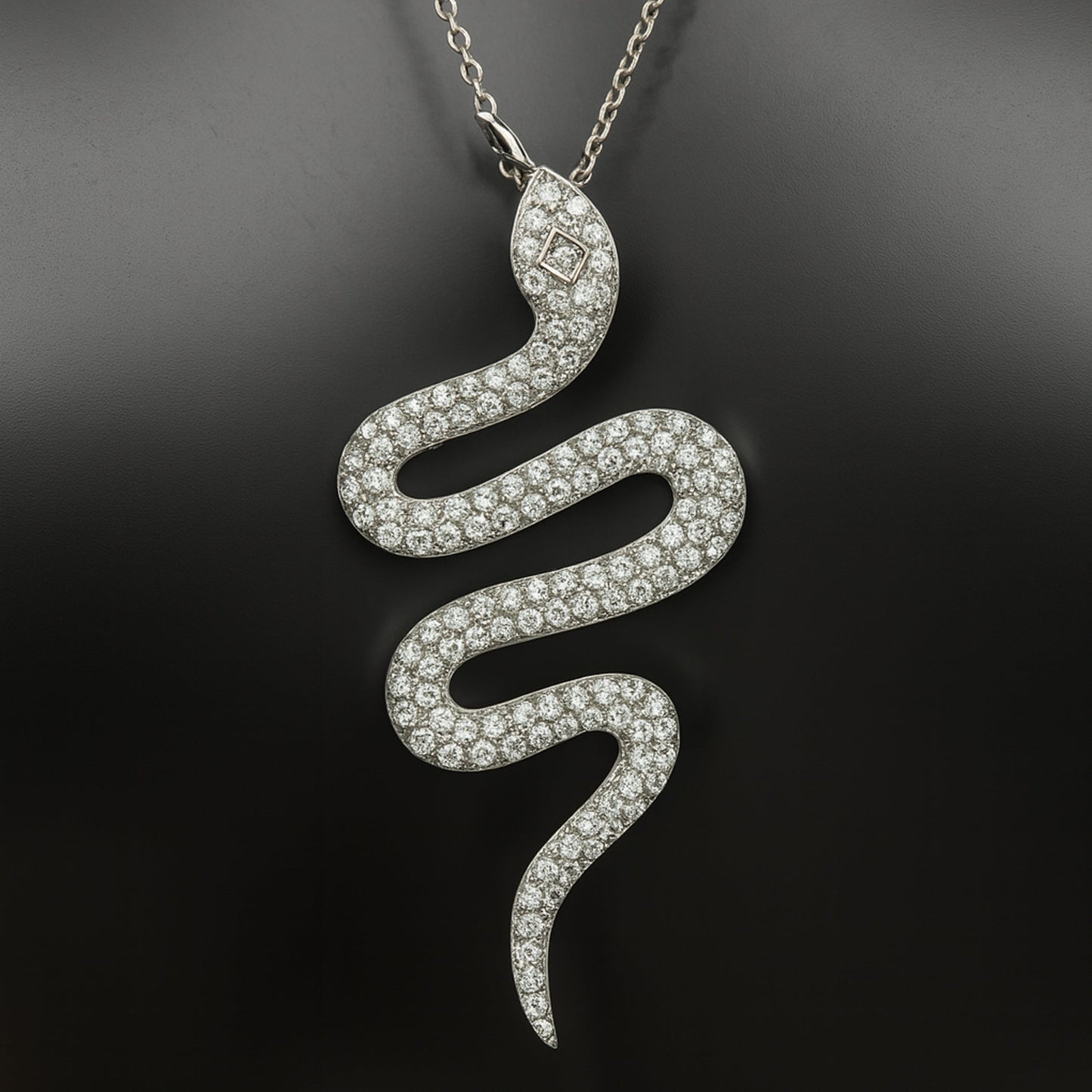 Diamond Snake Pendant
