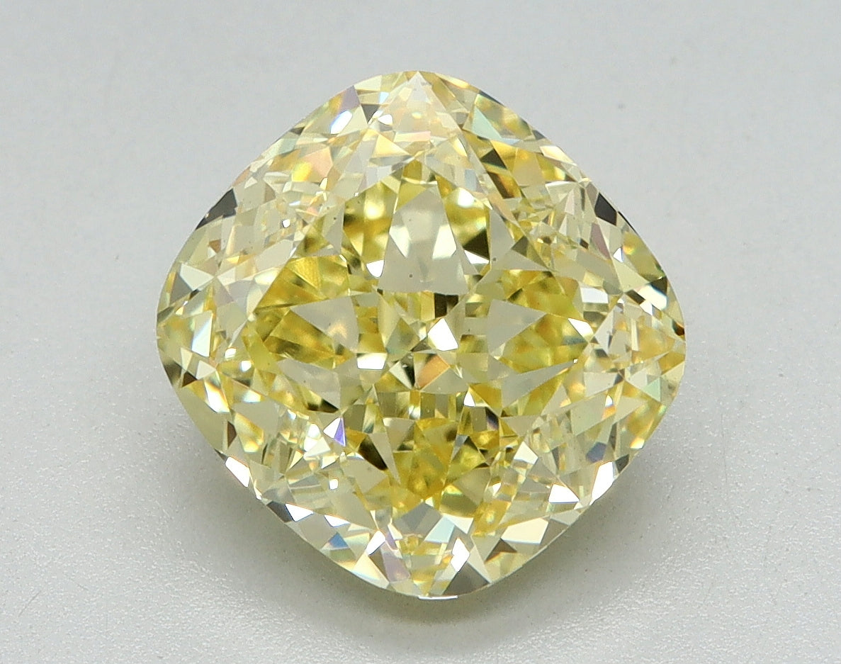 3.02ct Cushion Fancy Intense Yellow Lab-Grown Diamond — VS1 | IGI