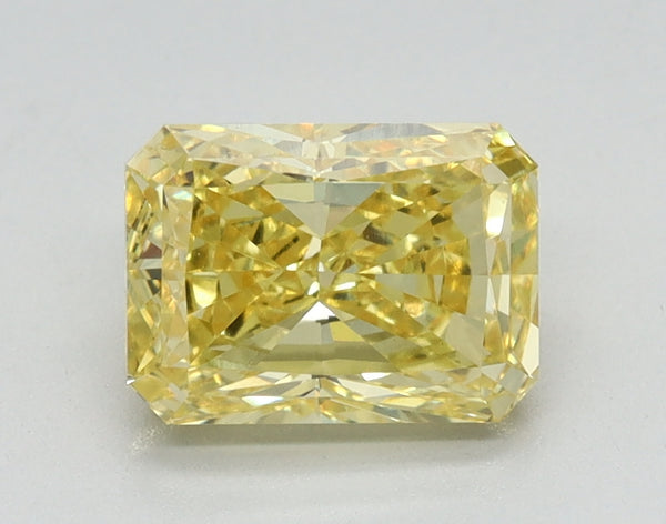 1.63ct Radiant Fancy Vivid Yellow Lab-Grown Diamond — VVS2 | IGI