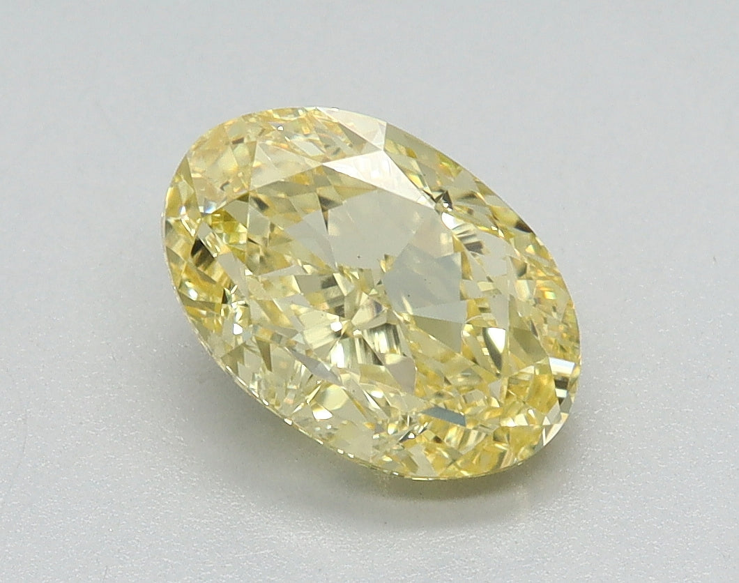 1.50ct Oval Fancy Vivid Yellow Lab-Grown Diamond — VS1 | IGI
