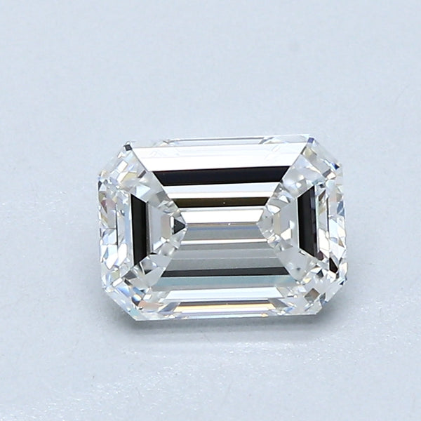0.91ct EMERALD, F IF — GIA