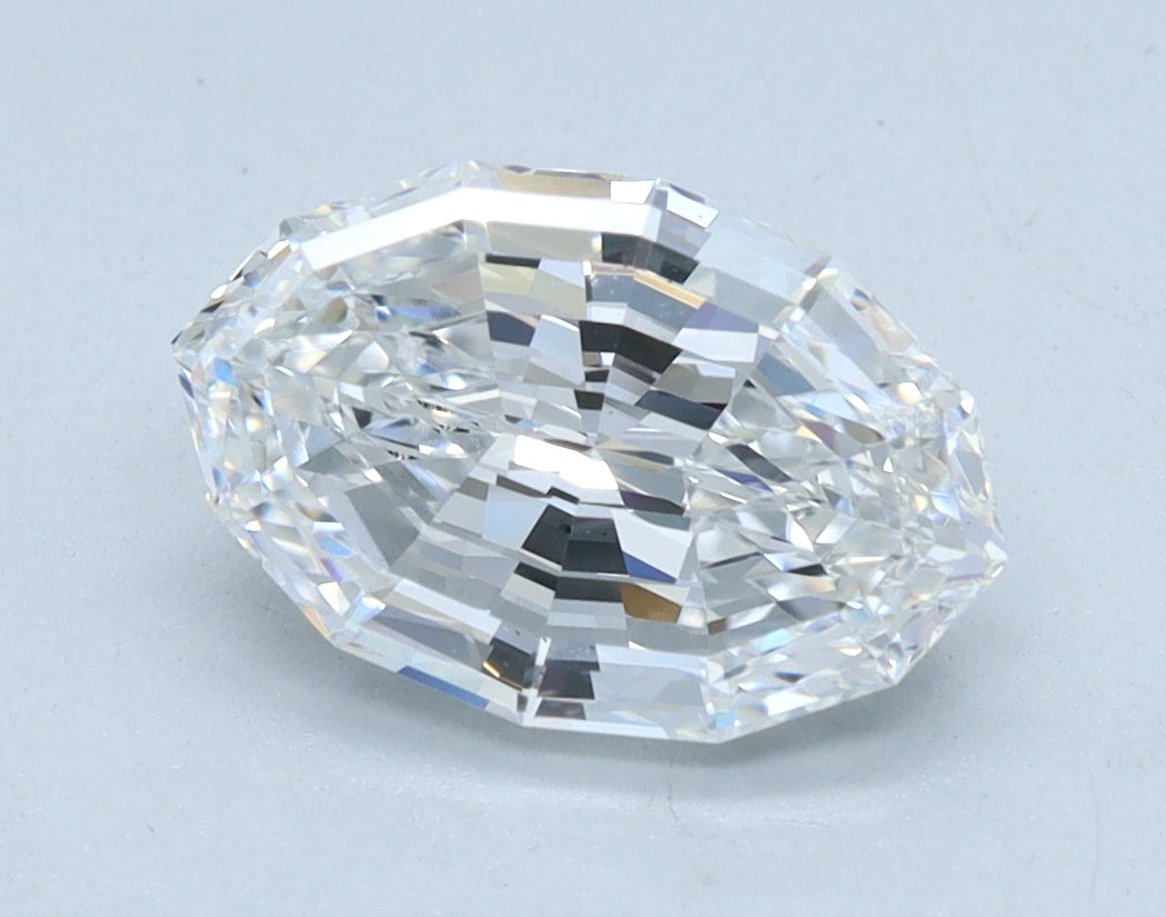 1.67ct Oval Step Cut Lab-Grown Diamond — D VS2, IGI Certified