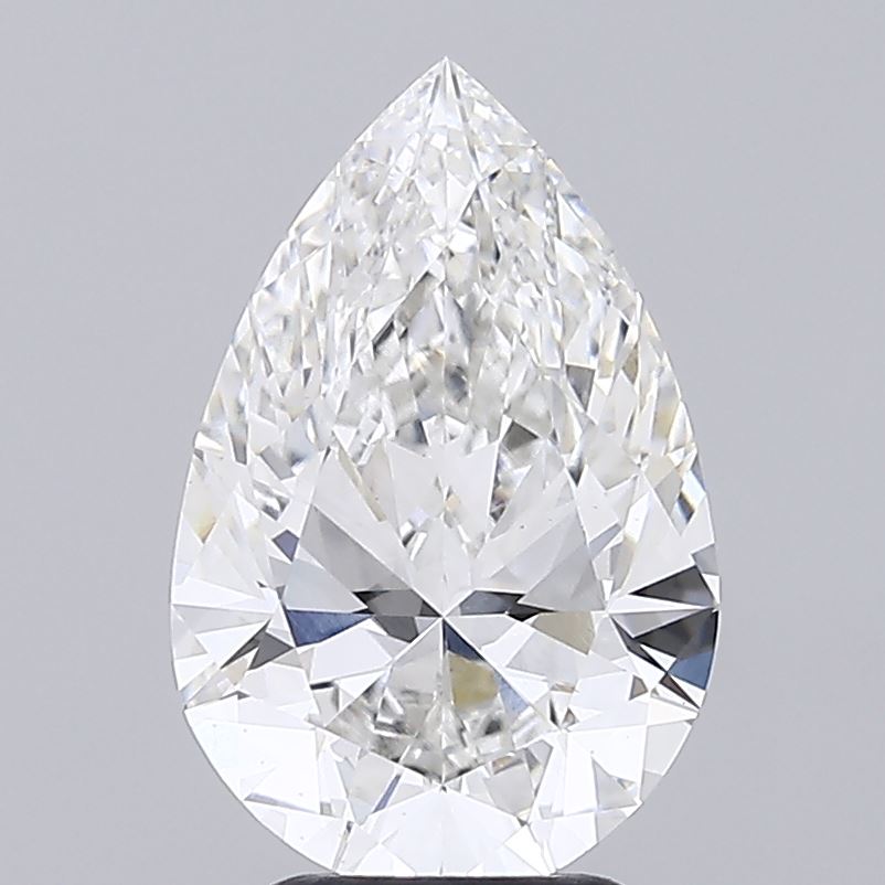 3.7ct Pear, F VS1 — IGI