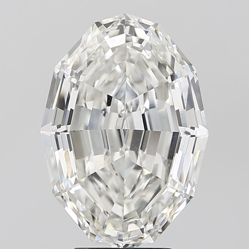 5.09ct Oval Step Cut, F VS1 — IGI