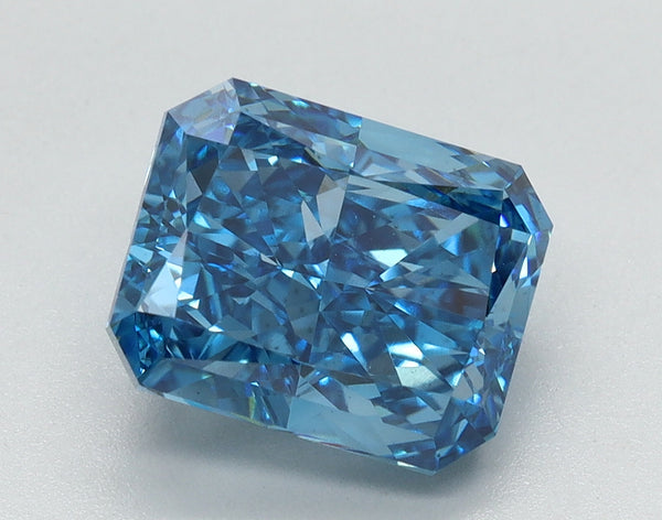 3.01ct Radiant Fancy Vivid Blue Lab-Grown Diamond — VS1 | IGI