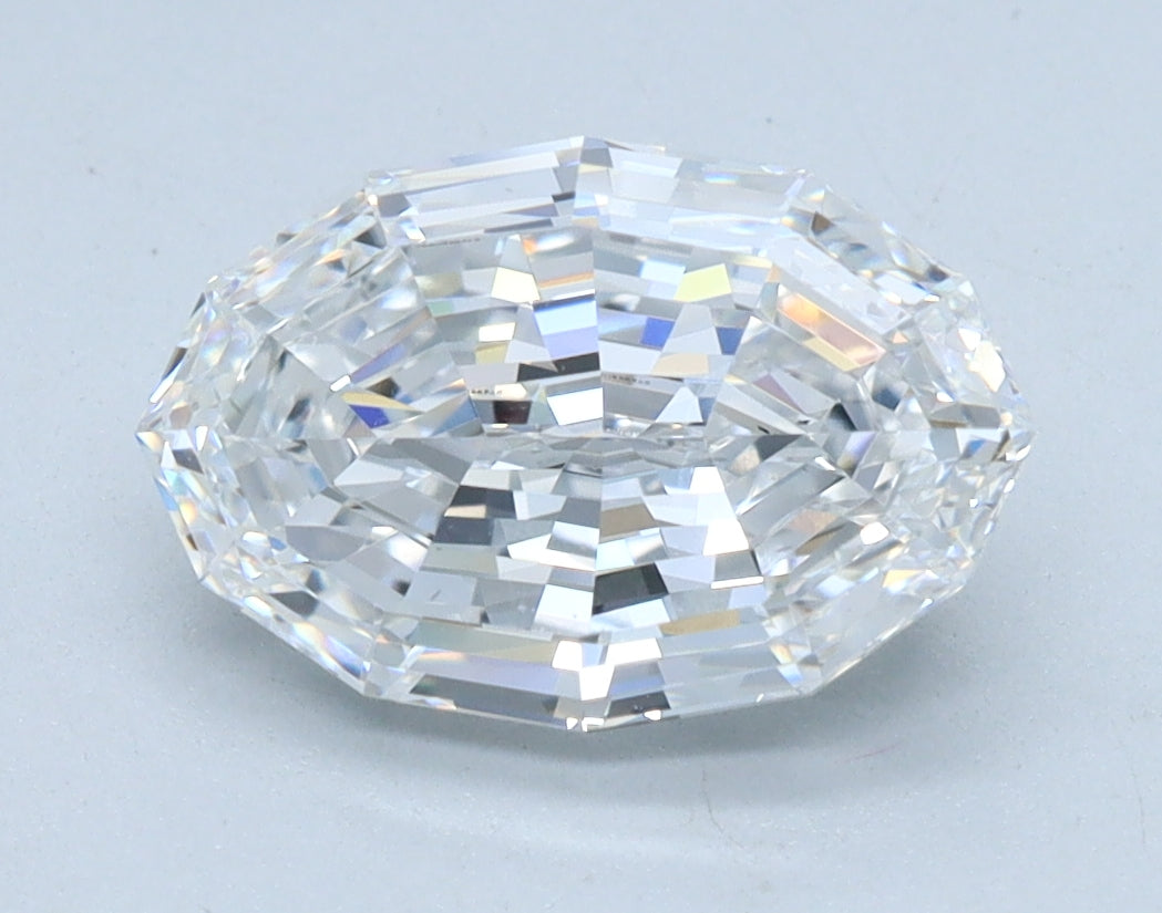 2.04ct Oval Step Cut, D VS1 — IGI