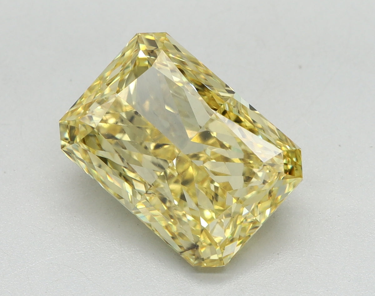 3.11ct Radiant Fancy Yellow Lab-Grown Diamond — VS2 | IGI