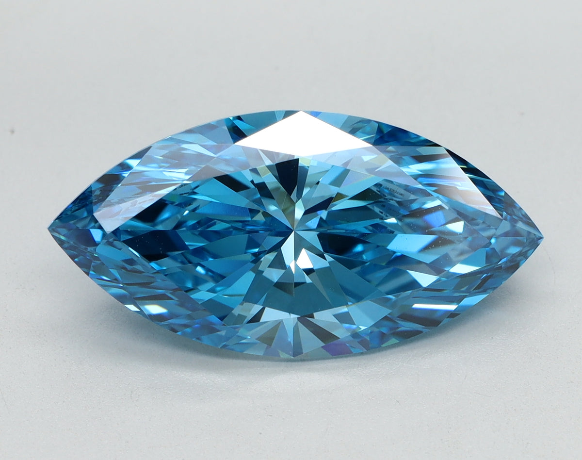 5.01ct Marquise Fancy Vivid Blue Lab-Grown Diamond — VS1 | IGI
