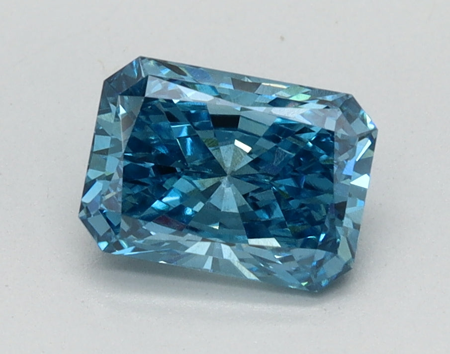 1.03ct Radiant Fancy Vivid Blue Lab-Grown Diamond — VS2 | IGI