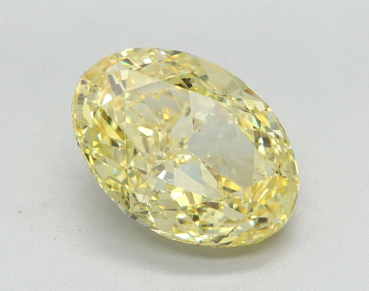 5.50ct Oval Fancy Vivid Yellow Lab-Grown Diamond — VS1 | IGI