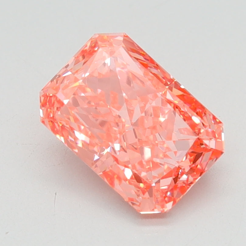 1.19ct Radiant Fancy Vivid Pink Lab-Grown Diamond — VS1 | IGI