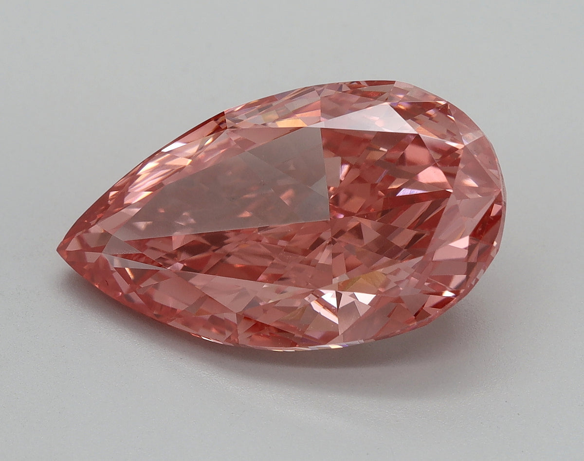 6.42ct Pear Fancy Vivid Pink Lab-Grown Diamond — VS1 | IGI
