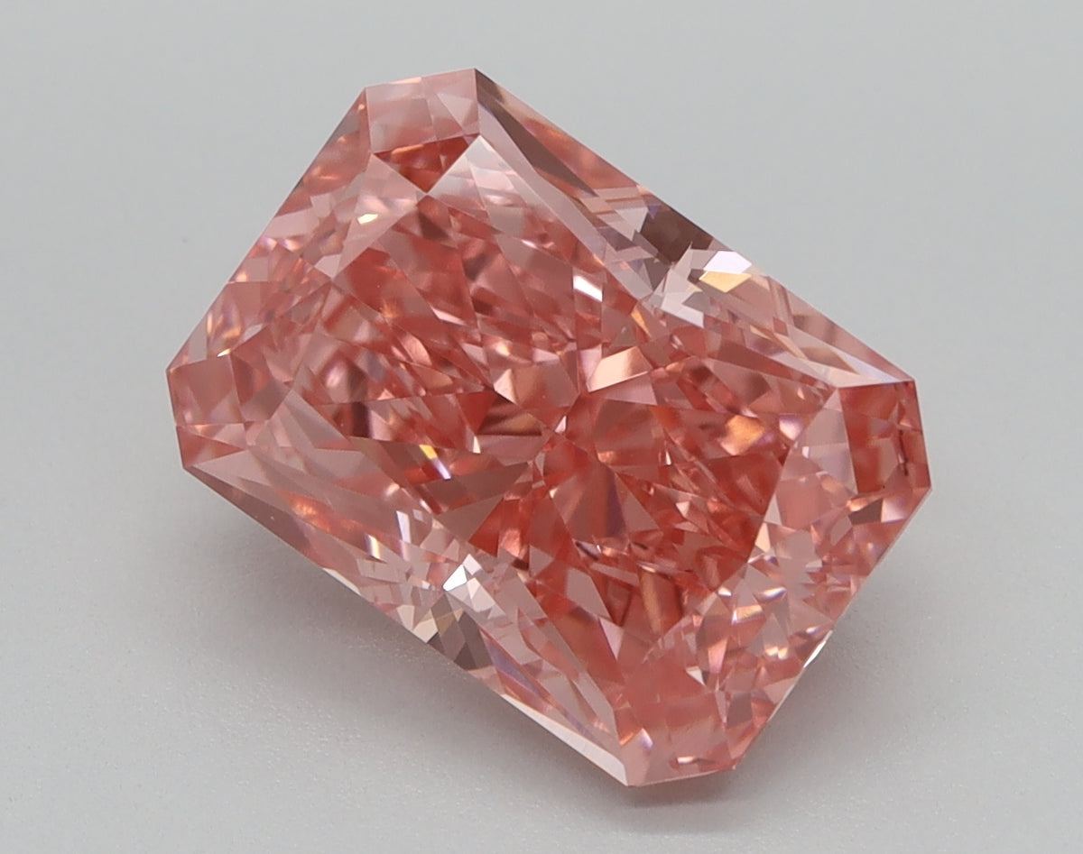 4.02ct Radiant Fancy Vivid Pink Lab-Grown Diamond — VS1 | IGI
