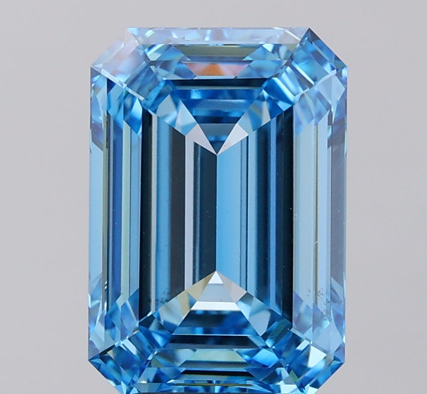 7.06ct Emerald Fancy Vivid Blue Lab-Grown Diamond — VS2 | IGI