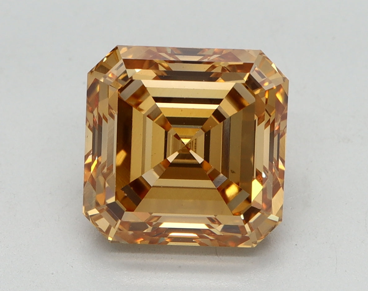 3.09ct Asscher Fancy Intense Brown Lab-Grown Diamond — VS1 | IGI