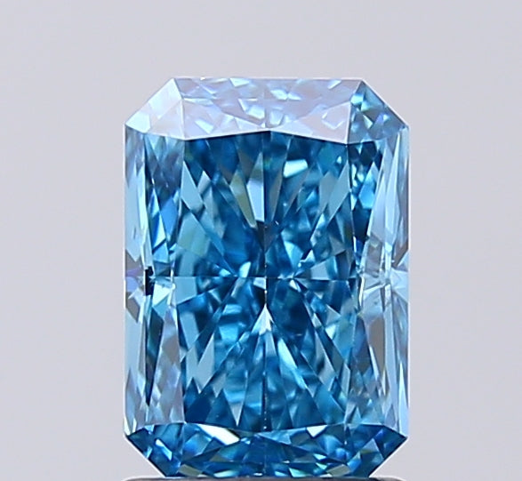 1.53ct Radiant Fancy Vivid Blue Lab-Grown Diamond — VS1 | IGI
