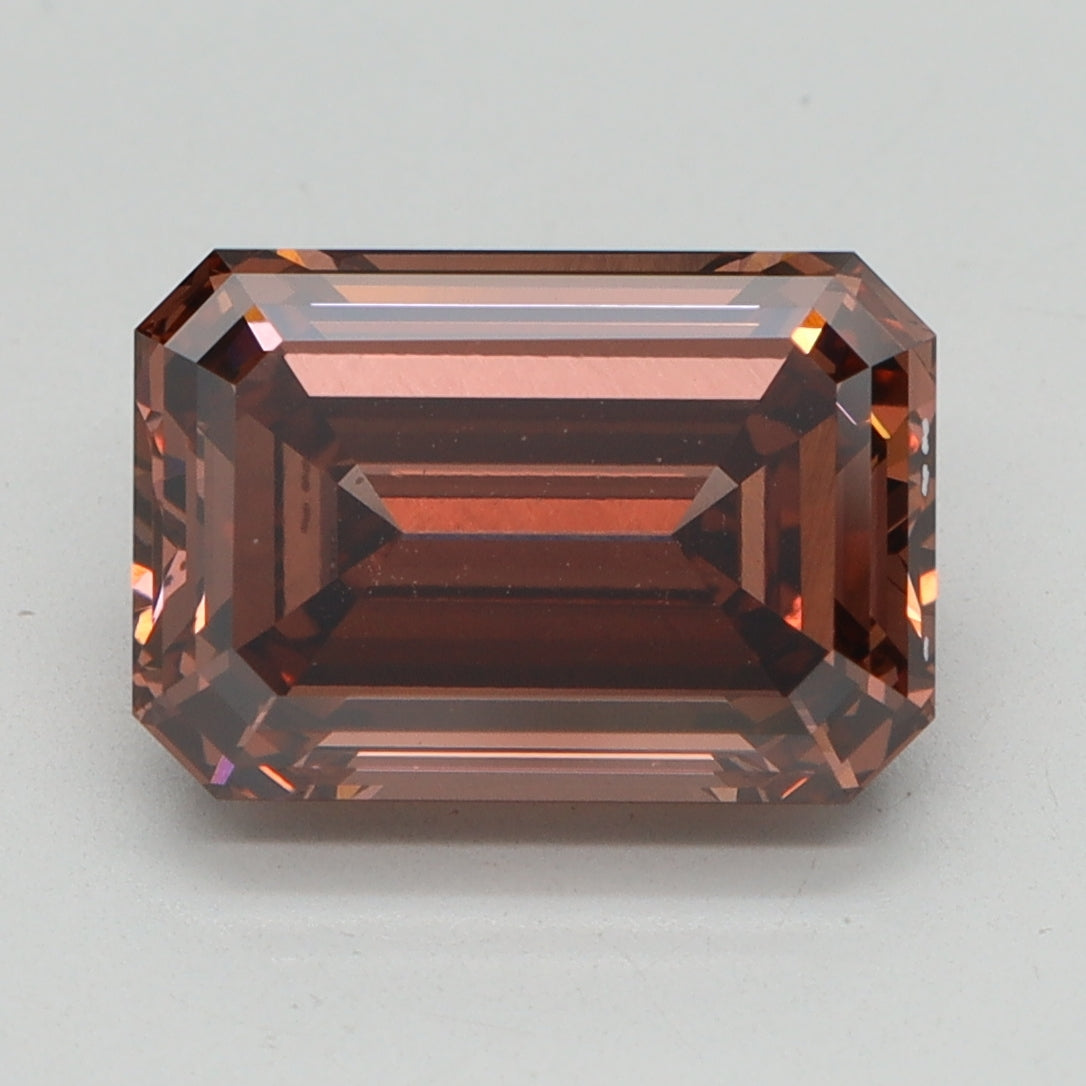 3.11ct Emerald Fancy Brown Lab-Grown Diamond — VS1 | IGI