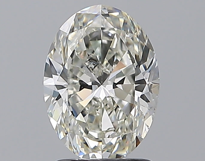 1.7ct Oval Natural Diamond — J SI2, GIA Certified