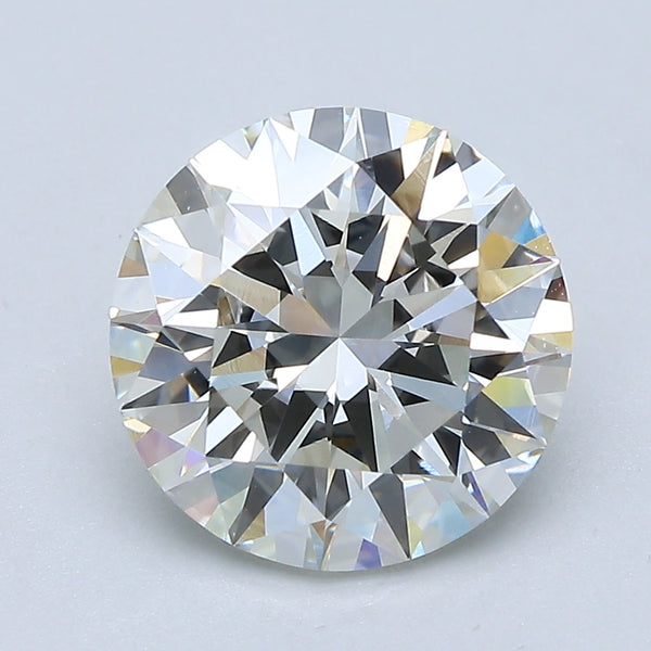 3.08ct Round, J VS2 — GIA