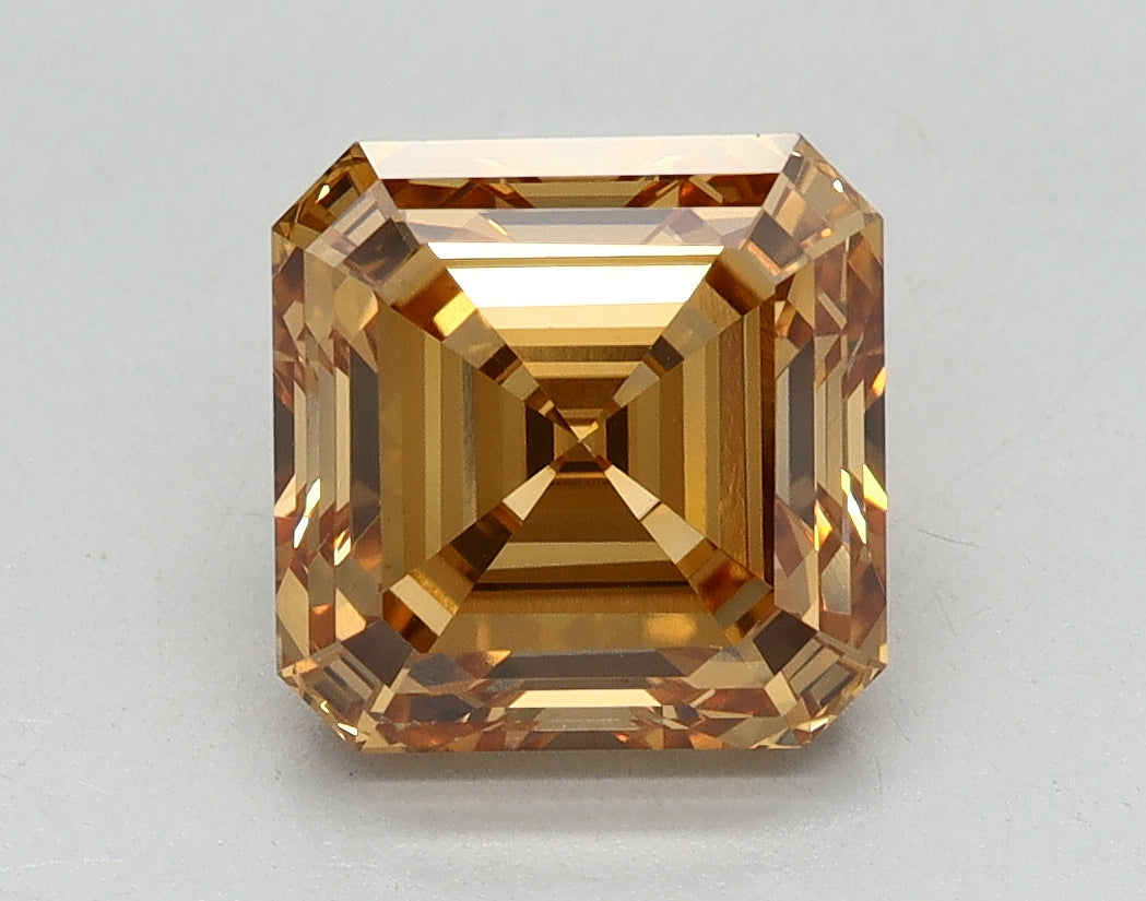 2.01ct Asscher Fancy Intense Brown Lab-Grown Diamond — VVS2 | IGI