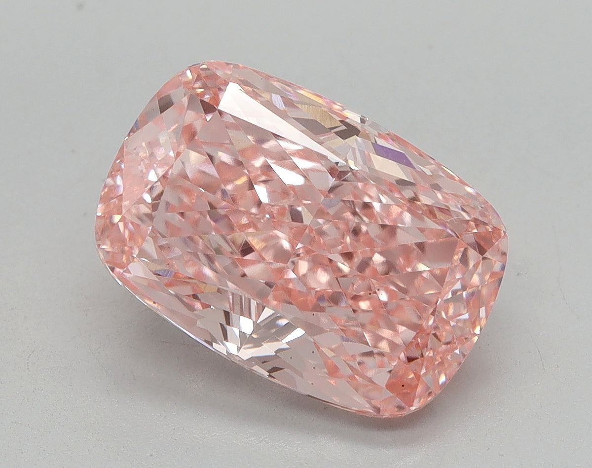 4.03ct Cushion Fancy Vivid Pink Lab-Grown Diamond — VS1 | IGI