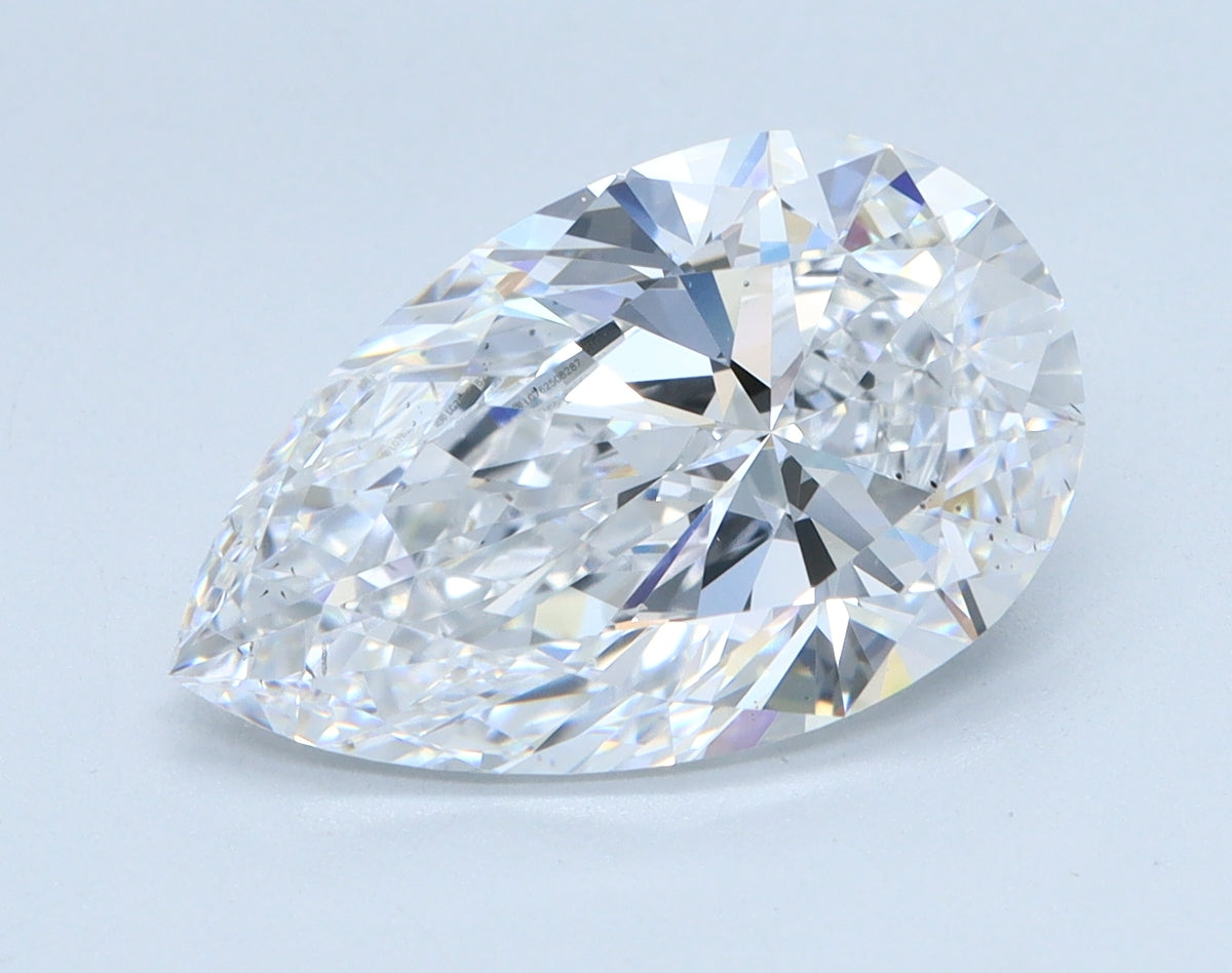 3.4ct Pear, D VS2 — IGI