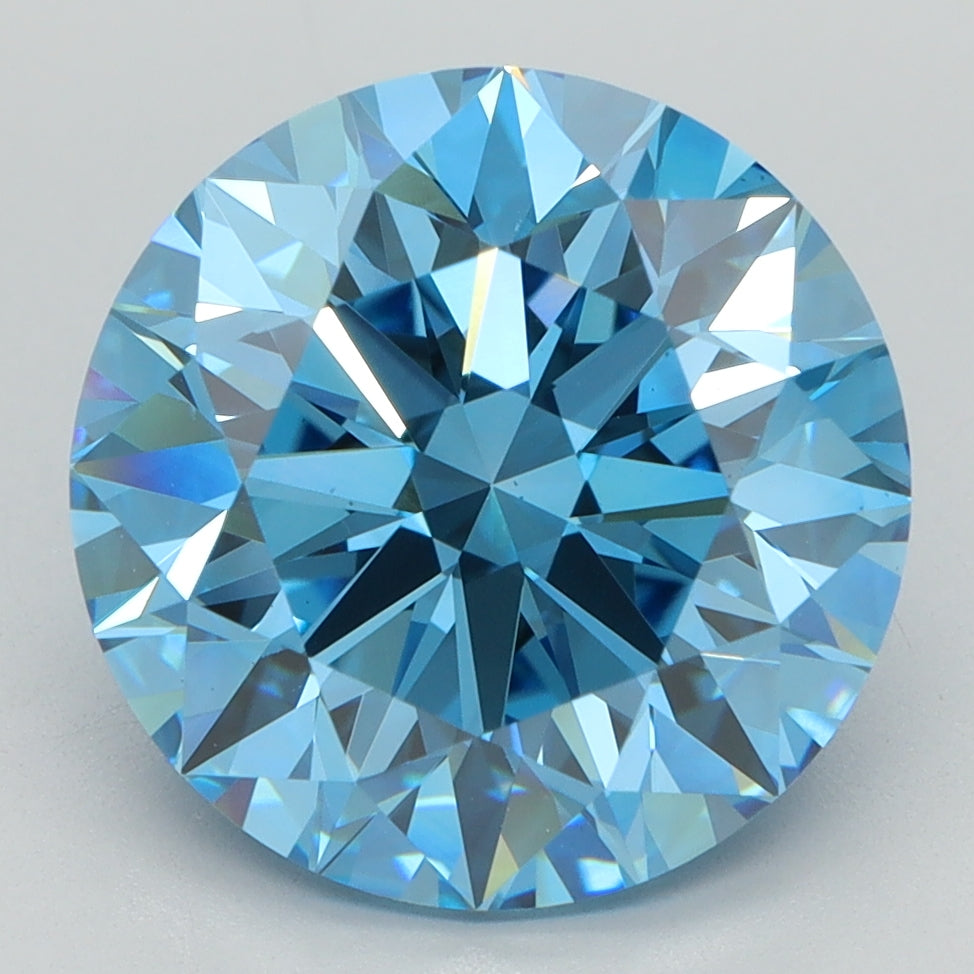 4.53ct Round Fancy Vivid Blue Lab-Grown Diamond — VS1 | IGI