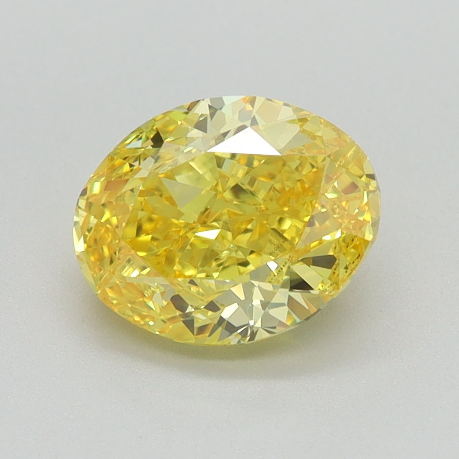 1.50ct Oval Fancy Vivid Yellow Lab-Grown Diamond — VS1 | IGI