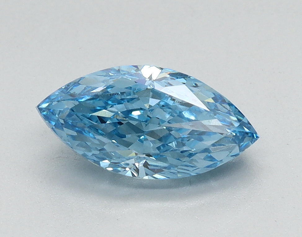 1.02ct Marquise Fancy Vivid Blue Lab-Grown Diamond — VS1 | IGI