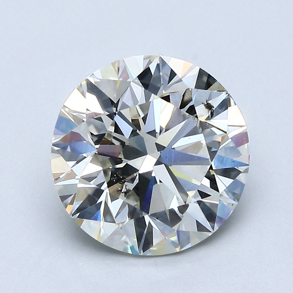 3.11ct Round Natural Diamond — J SI2, GIA Certified