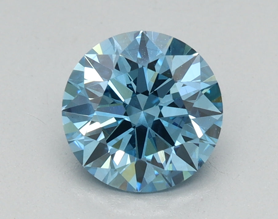 1.50ct Round Fancy Vivid Blue Lab-Grown Diamond — VS2 | IGI