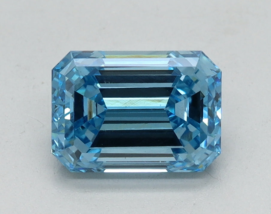 1.34ct Emerald Fancy Vivid Blue Lab-Grown Diamond — VS1 | IGI