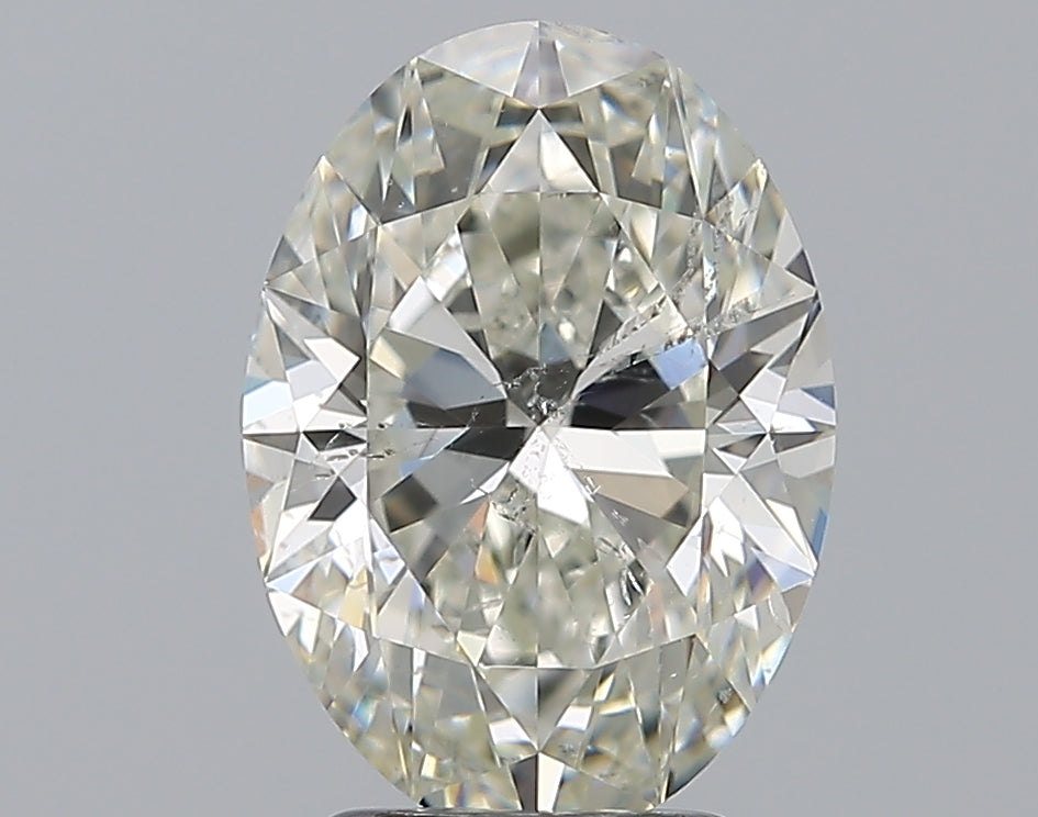 3.0ct Oval Natural Diamond — J SI2, GIA Certified