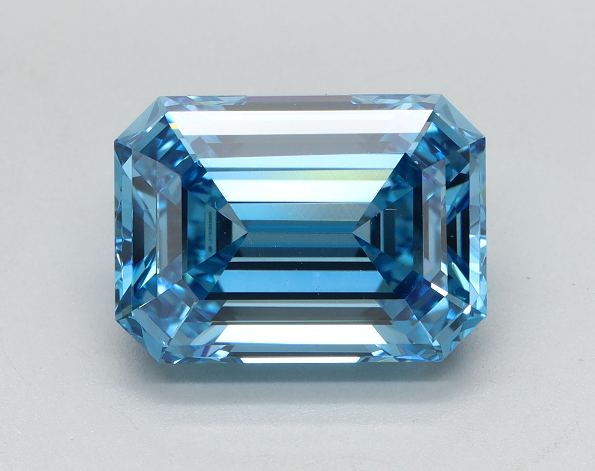 4.50ct Emerald Fancy Vivid Blue Lab-Grown Diamond — VVS2 | IGI